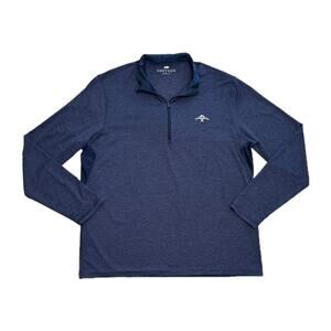 Greyson Quarter Zip Pullover Mens XL Navy LS Golf Performance Cooling Embroidery